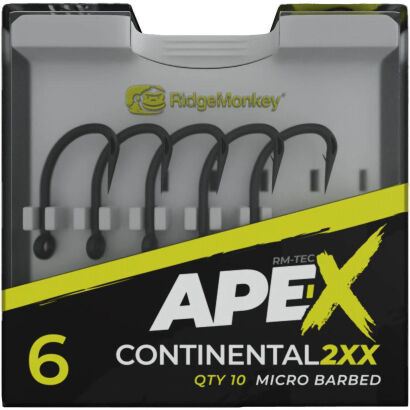 Haczyki RidgeMonkey Ape-X Continental 2XX Barbed - 6
