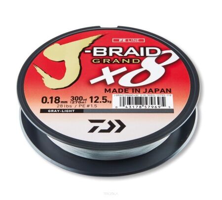 Plecionka Daiwa J-Braid Grand X8 - Gray 135m