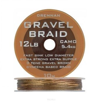 Plecionka przyponowa Drennan - Gravel Braid 10lb - 10m
