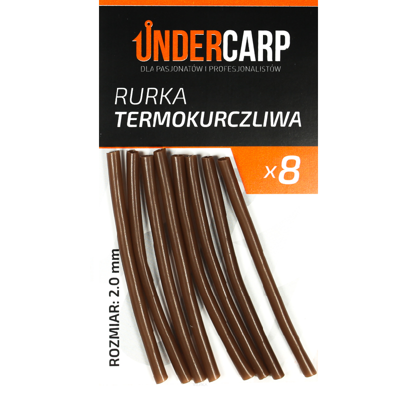 Rurka termokurczliwa Undercarp brązowa 2,0mm op.8szt