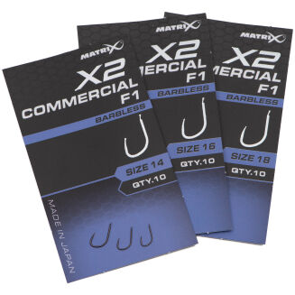 Haczyki Matrix X2 Commercial F1 Barbless - 14 - 5
