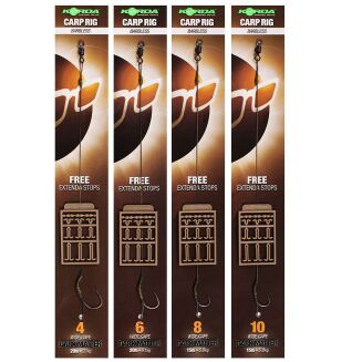 Przypony Korda Wide Gape 8 Barbed Dark Matter 15lb 6.8kg - 4