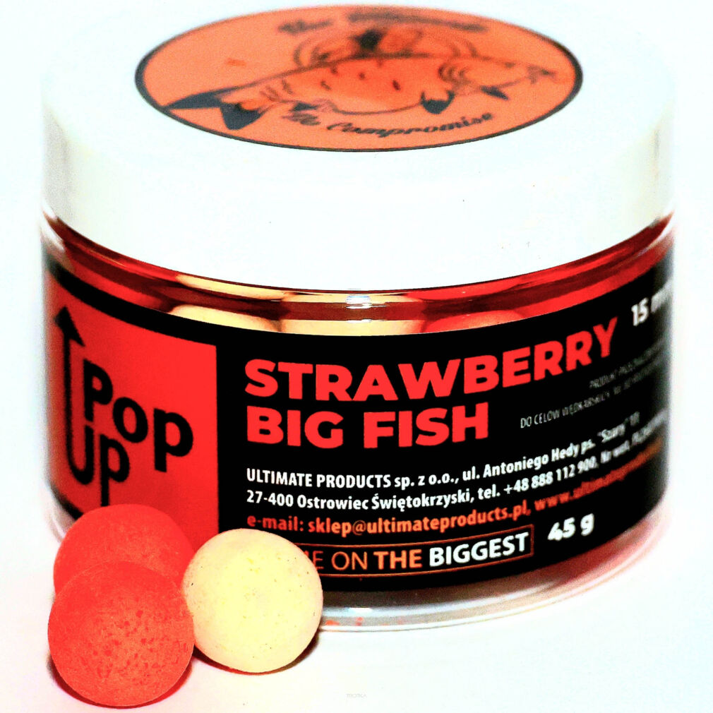 Kulki Pop Up Ultimate Products Strawberry Big Fish 12mm