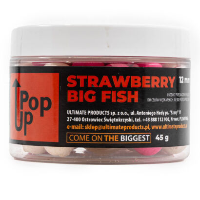 Kulki Pop Up Ultimate Products Strawberry Big Fish 12mm