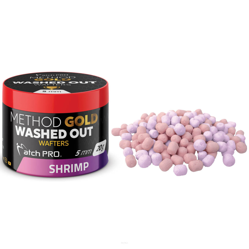 Kulki MatchPro Method Gold Wafters Washed Out Shrimp 5mm 20g
