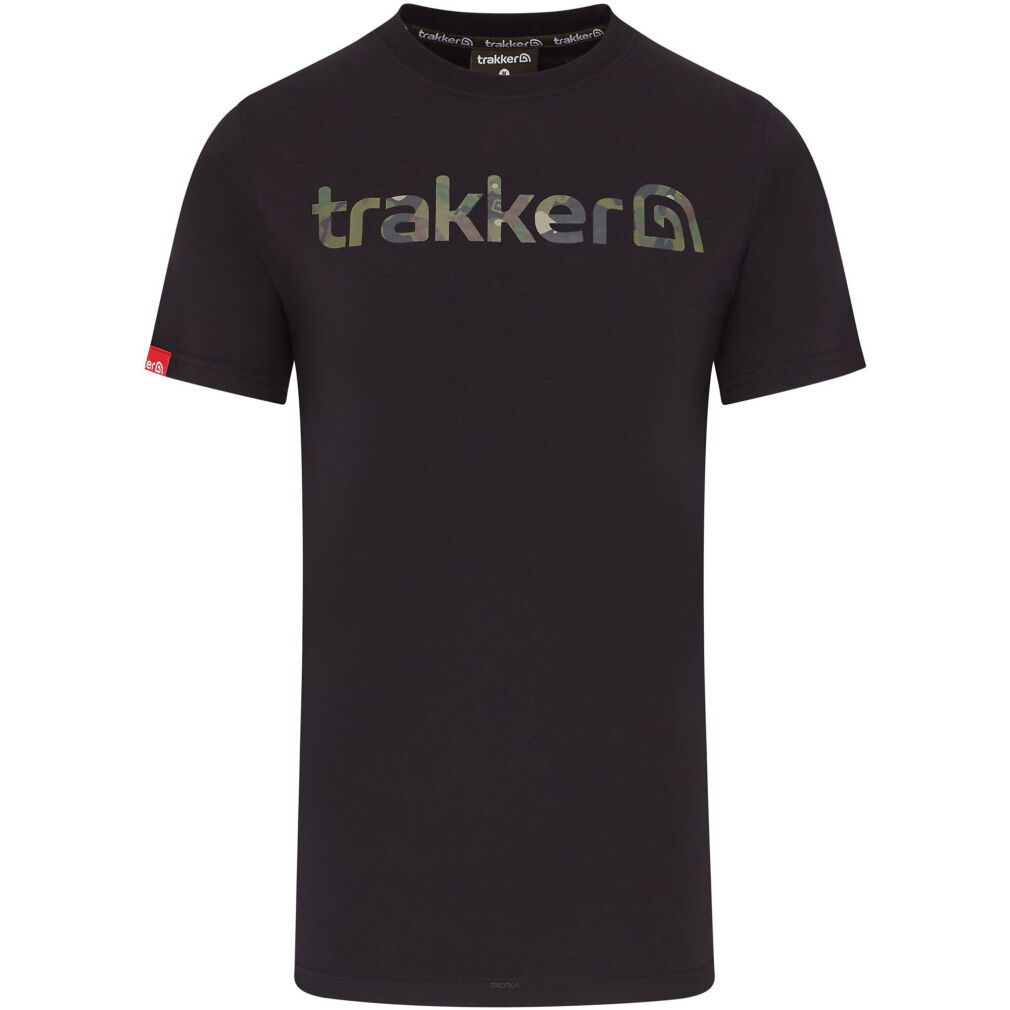 Koszulka Trakker CR Logo T-Shirt Black Camo - Small