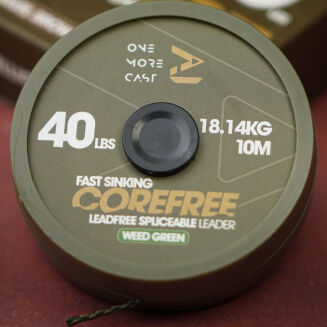 Leader One More Cast Corefree Fast Sinking Lead Free Spliceable Leader Weed Green - 2