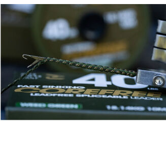 Leader One More Cast Corefree Fast Sinking Lead Free Spliceable Leader Weed Green - 5