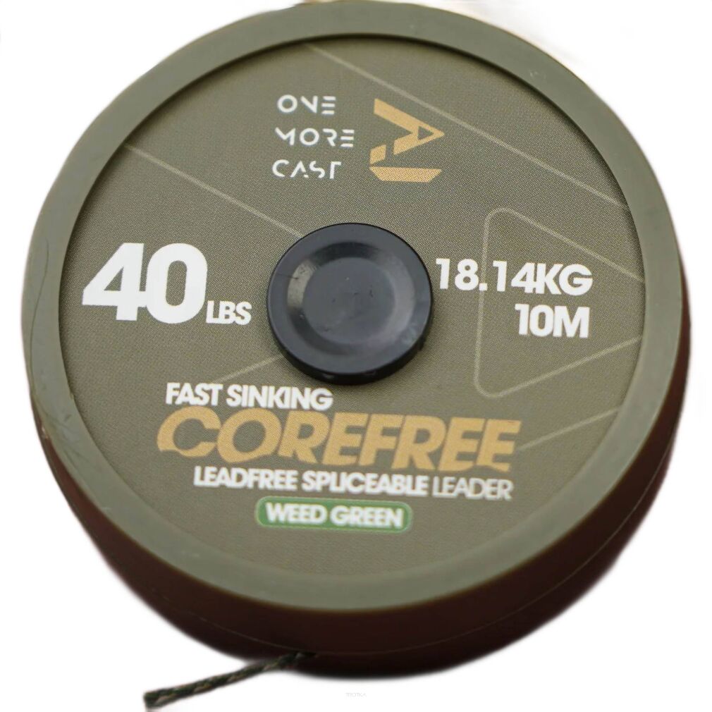 Leader One More Cast Corefree Fast Sinking Lead Free Spliceable Leader Weed Green