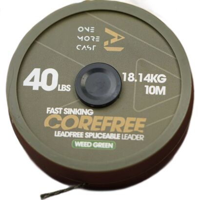 Leader One More Cast Corefree Fast Sinking Lead Free Spliceable Leader Weed Green