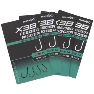 Haczyki Matrix X3B Feeder Rigger Barbed Eyed - 12 - 5