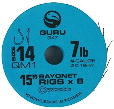 Haczyki Guru z przyponem QM1 Bayonets 15