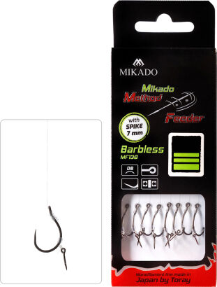 Haczyki Mikado Method Feeder - z igłą bez zadziora 10cm/#8