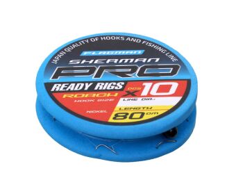Haczyki z przyponem Flagman - Roach 0,105mm/#16  - 3
