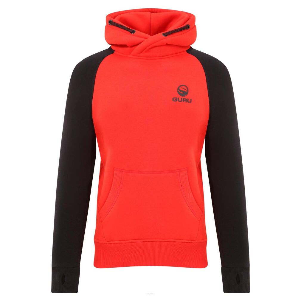 Bluza Z Kapturem Guru Hoodie Red/Black - M