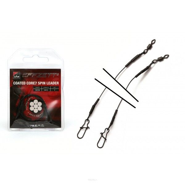 Przypon D.A.M Effzett Coated Core7 - 30cm/16kg