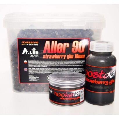 Pakiet Massive Baits Aller Strawberry GLM - Wiadro 5kg 18mm + Boosta + HokerZ 18mm