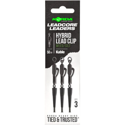 Gotowy Leadcore Korda Kable Leadcore Leader Hybrid Lead Clip Weed 50cm