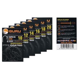 Haczyki Guru Super XS Eyed Barbed - 18 - 2