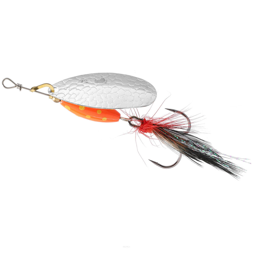 Błystka Obrotowa Mikado M Grub - 2 Srebrna / Red Tiger