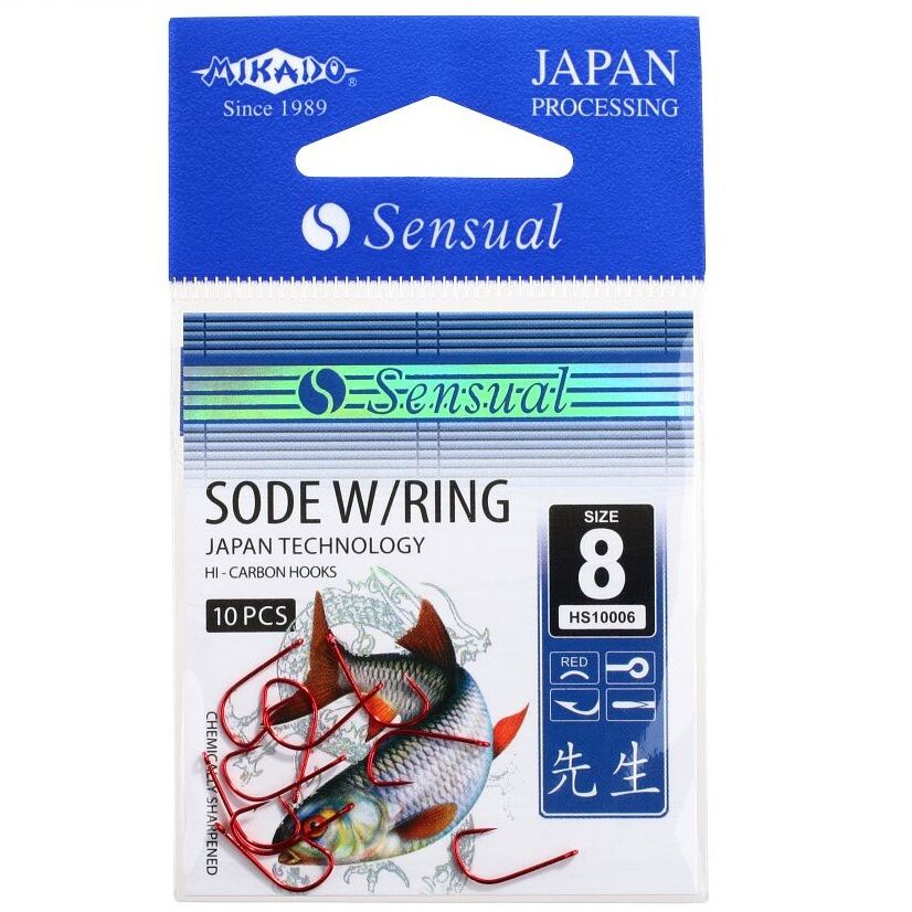 Haczyki Mikado Sensual - Sode w/ring roz. 8 R HS10006-8R
