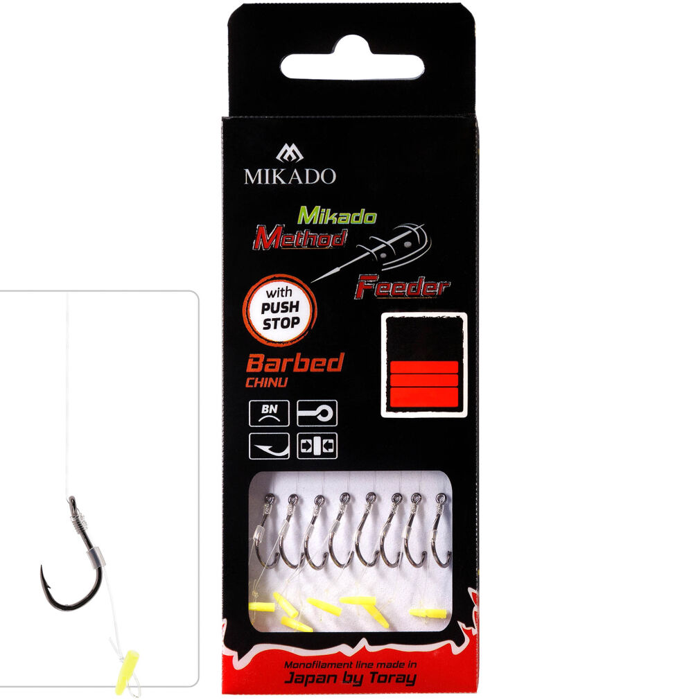 Przypony MF Mikado Z Push Stopem Zadziorowe Chinu - 4/0.28mm/10cm