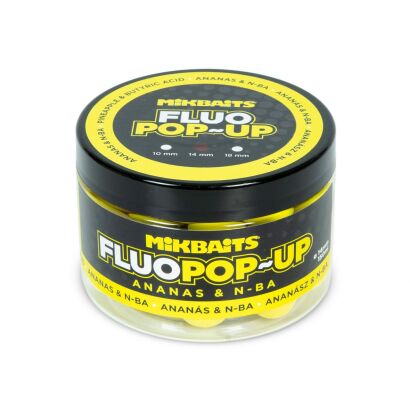 Kulki MikBaits Pop-up fluo boilies 150ml - Ananas Butyric 18mm