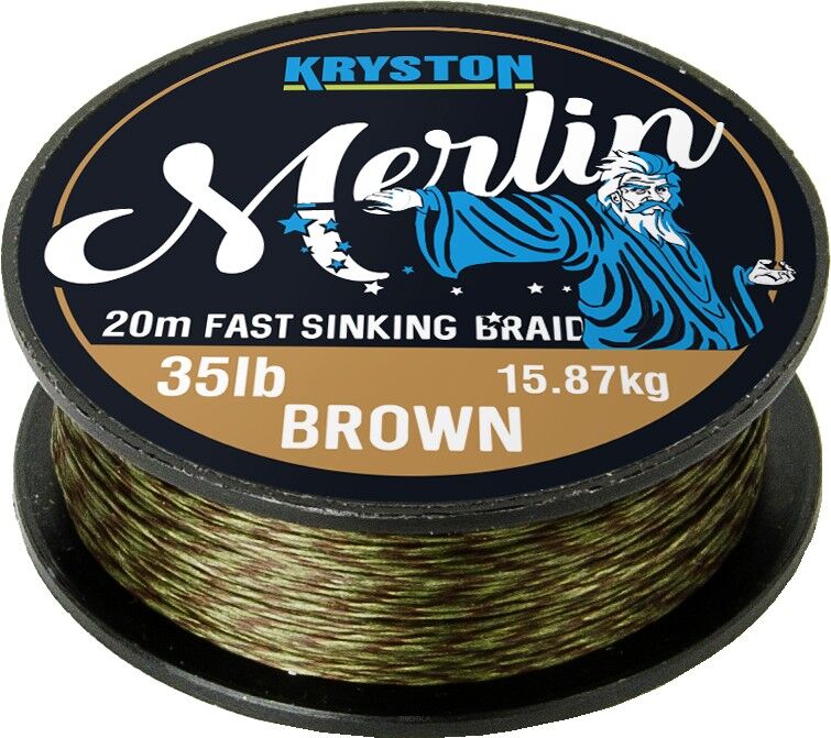 Plecionka przyponowa Kryston Merlin Brown 20m/25lb