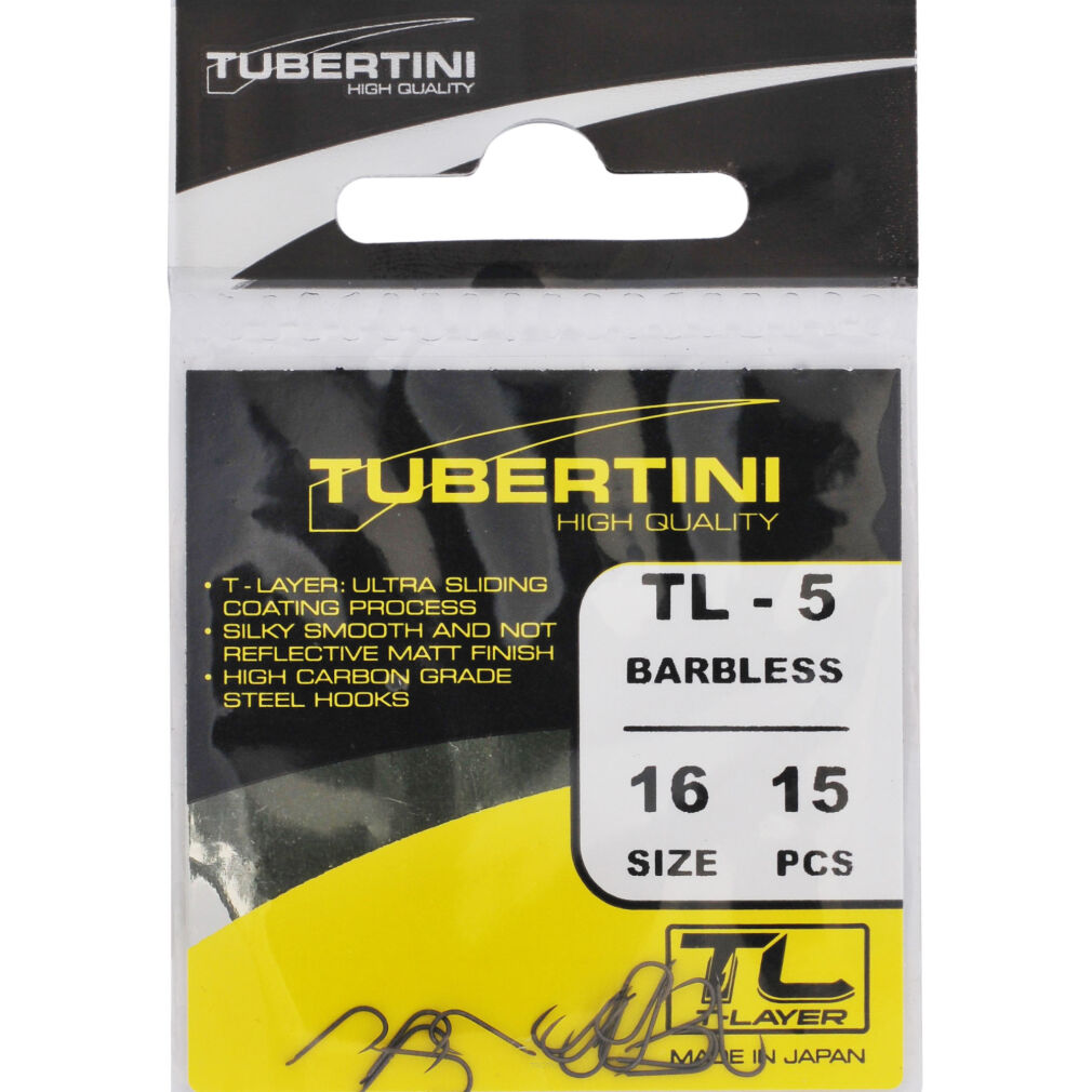 Haczyki Tubertini Serie TL-5 Barbless - 20 (15 szt.)
