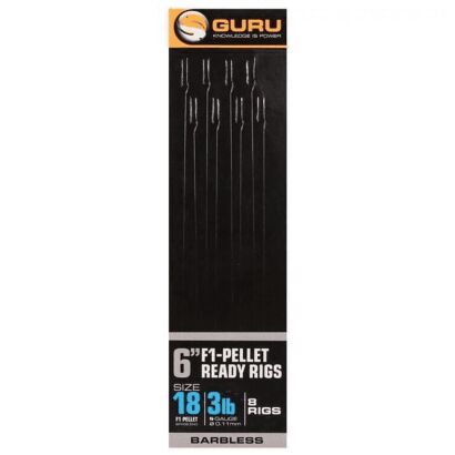 Przypony Guru F1 Pellet Ready Rigs 10cm 0,13mm - 16