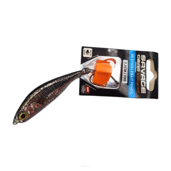 Wobler Savage Geaar 3D Sticklebait Pencil 7,5cm 13g SS - Black Silver