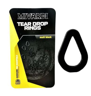 Mivardi Tear Drop Rings Matt Black