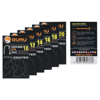 Haczyki Guru Super MWG Barbless Eyed - 10 - 2