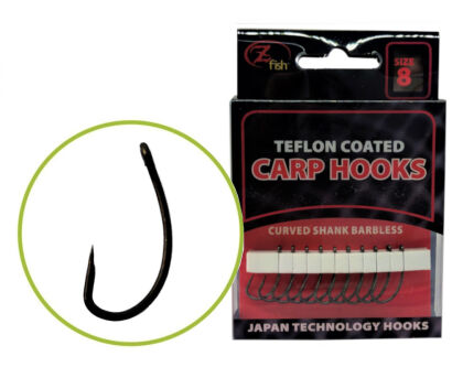 ZFish Haki Curved Shank r.8 Barbless 10szt.