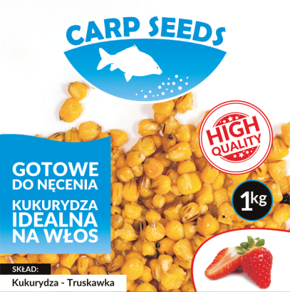 Gotowe ziarno zanętowe Carp Seeds - Kukurydza Truskawka 1kg