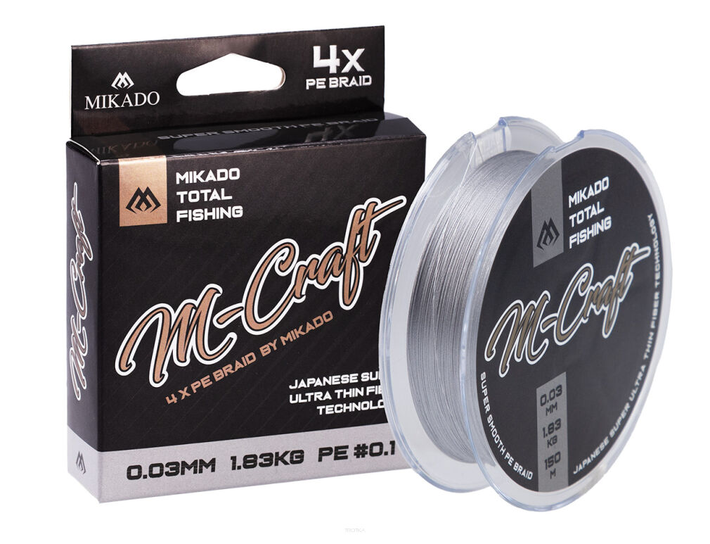 Plecionka Mikado M-Craft Braid 150m/0,04mm- Steel Gray