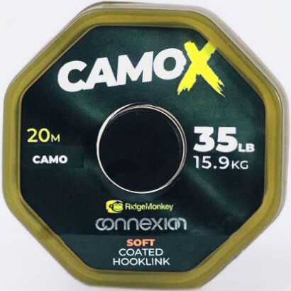 Plecionka W Otulinie Ridge Monkey Connexion CamoX Soft Coated Hooklink 35lb