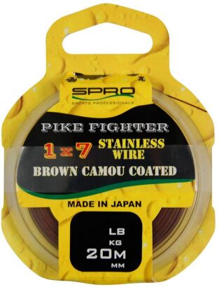 Spro Materiał Przyponowy Stainless 1X7 Brown Camou 30lb 20m