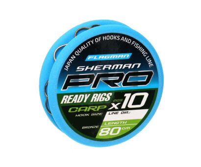 Haczyki z przyponem Flagman Carp Ready Rig roz. 14