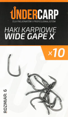 Teflonowe haki karpiowe WIDE GAPE X 6