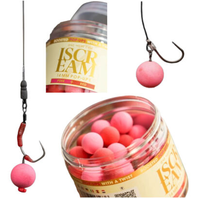 Kulki One More Cast IScream Boosted Fluoro Pop Up Red & Pink 14mm