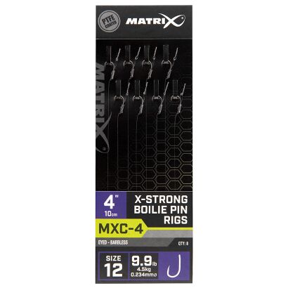 Przypony Matrix MXC-4 X-Strong Boilie Pin Rigs 4" 10cm - 12