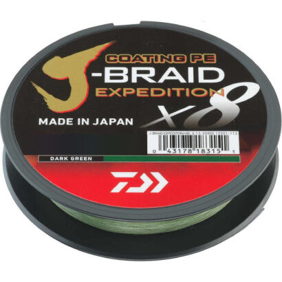 Plecionka Daiwa J-Braid Expedition X8E 0,13mm 150m Dark Green