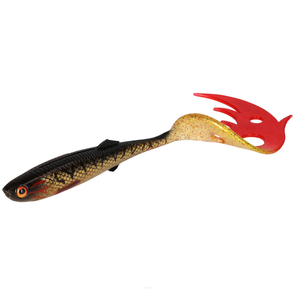 Guma Mikado Sicario Pike Tail 24cm / 67g / Spotted Bullhead