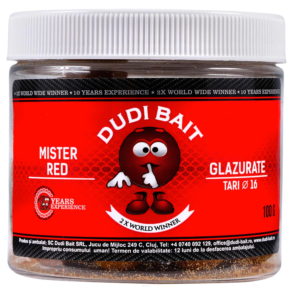 Kulki Haczykowe Dudi Bait Mister Red Super Hot W Otoczce Tari Wolno Pracujace 16mm 100g