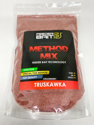 Zanęta Feeder Bait 800g - Method Mix Truskawka