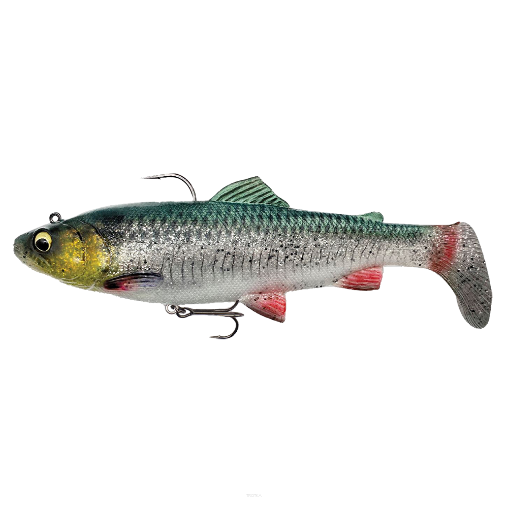 Savage Gear 4D Rattle Shad Trout 17cm 80g Sinking Green Silver