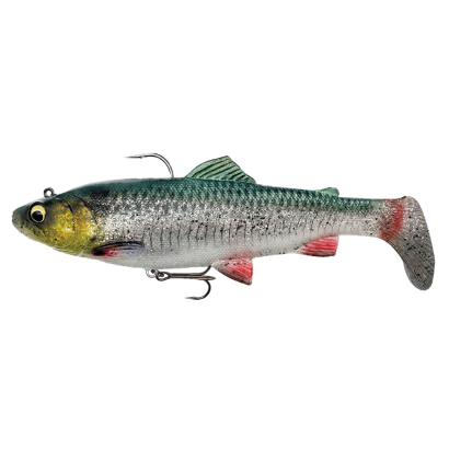 Savage Gear 4D Rattle Shad Trout 17cm 80g Sinking Green Silver