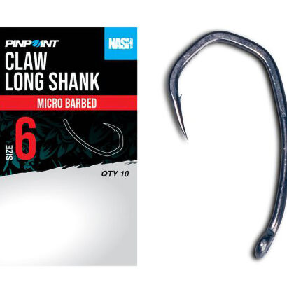 Haczyki Nash Claw Long Shank Barbless - 4