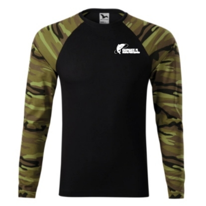 Koszulka męska długa z logo Karpiarze.pl (longsleeve) - Camouflage, roz. L